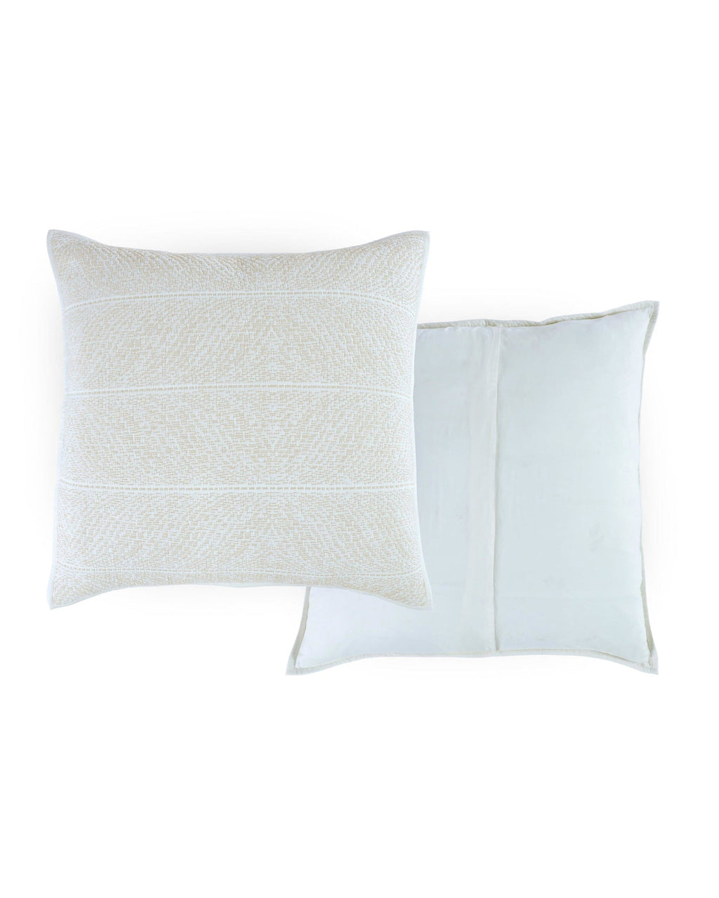 The front view of the Southern Tide Tideline Coverlet Sham by Southern Tide - White Sand