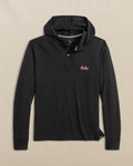 The front view of the Southern Tide USC Gamecocks Carolina Scuttle Quarter Zip Hoodie by Southern Tide - Caviar Black